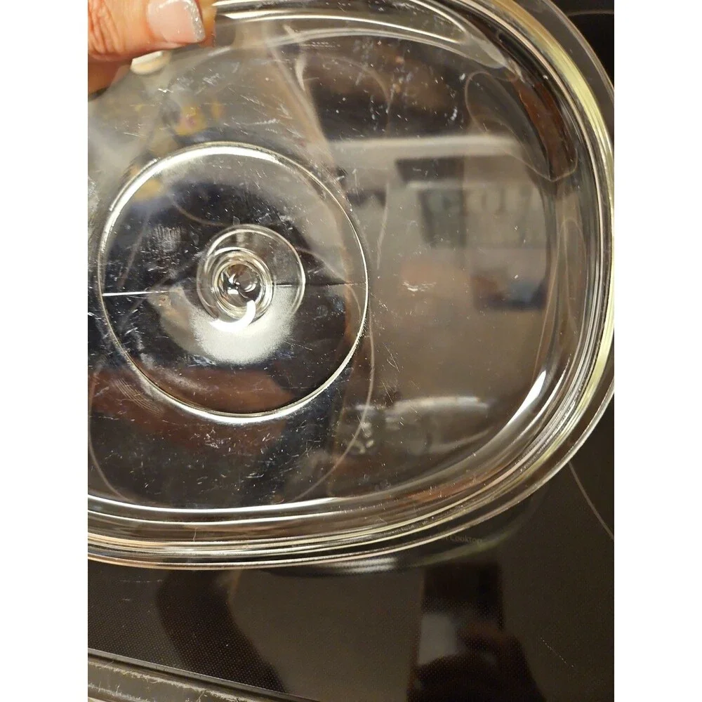 Pyrex DC 1 1/2-C Oval Glass Replacement Lid Cover for 3 Qt. Oval Dish DC-1.5-C